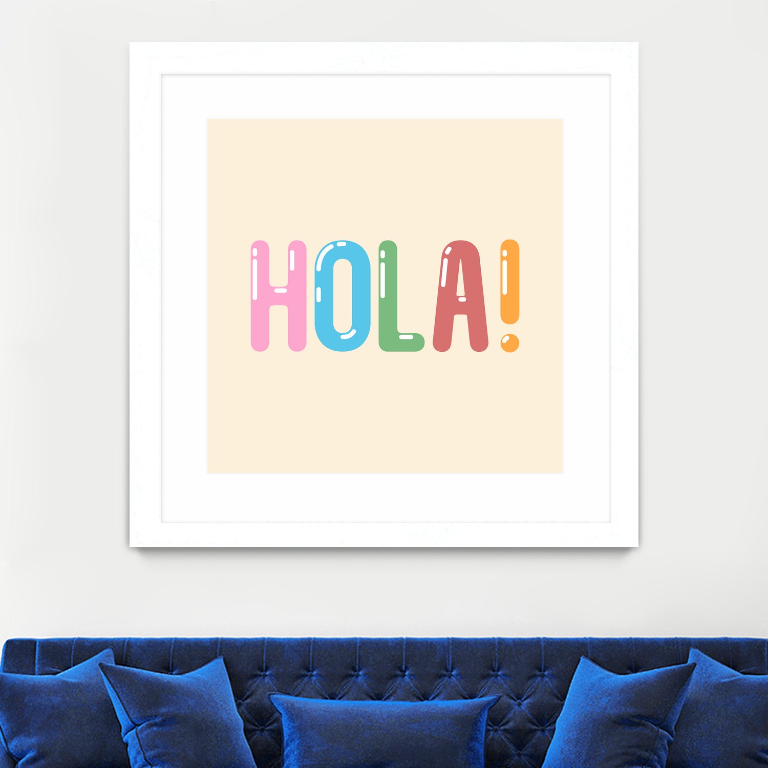 Hola! by Francisco Moreno on GIANT ART - yellow typography