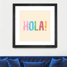 Hola! by Francisco Moreno on GIANT ART - yellow typography