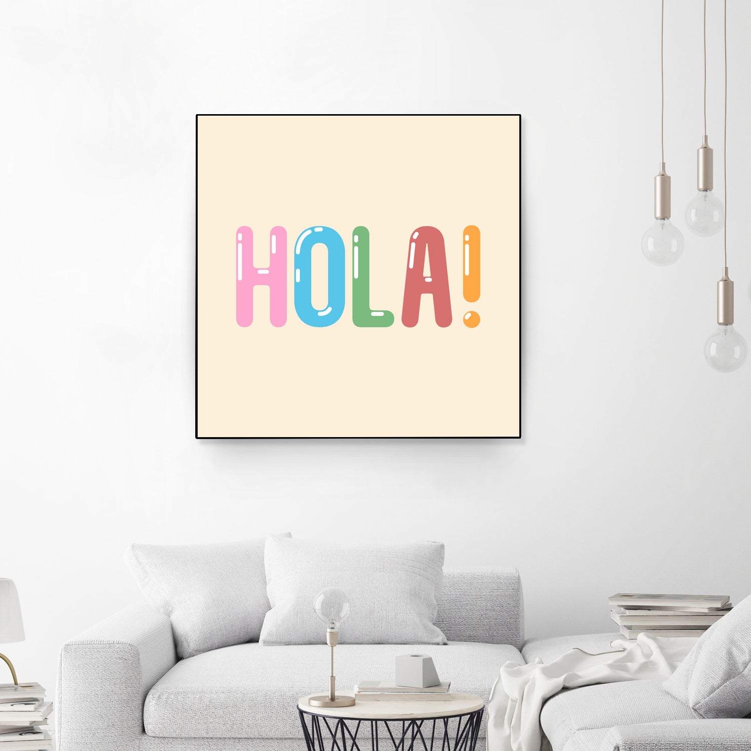 Hola! by Francisco Moreno on GIANT ART - yellow typography