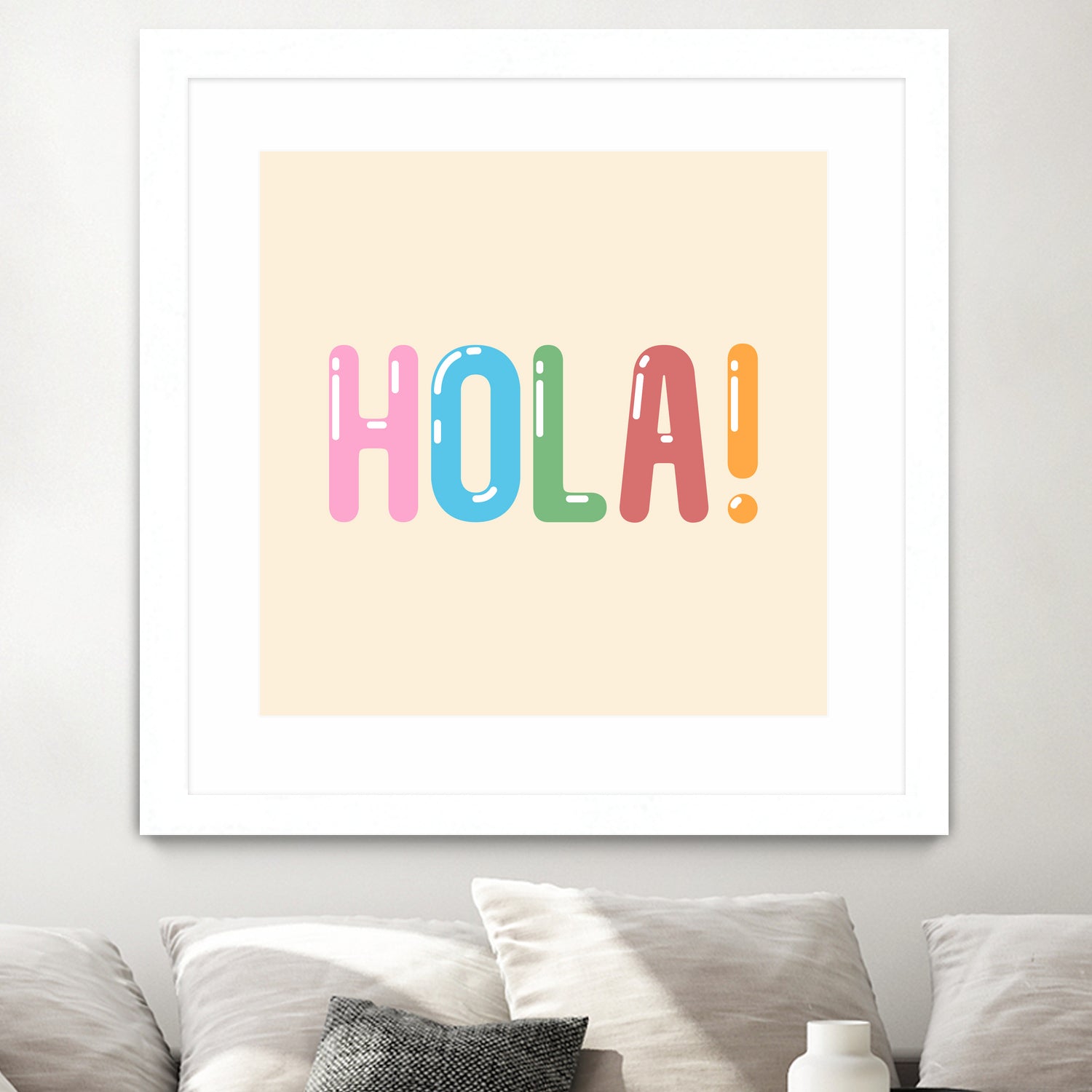 Hola! by Francisco Moreno on GIANT ART - yellow typography