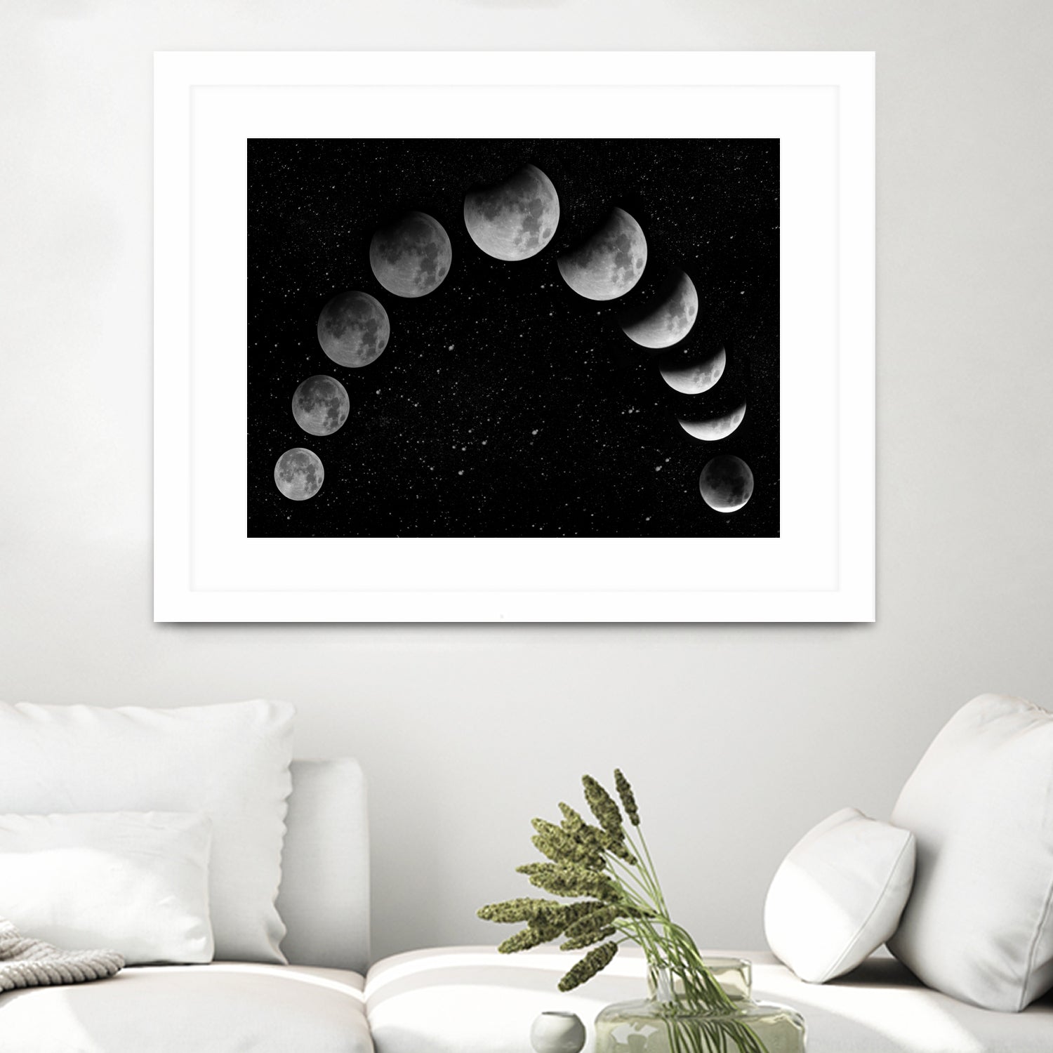 Moon eclipse / Moon phases by Ieva Šileikaitė on GIANT ART - black photo illustration