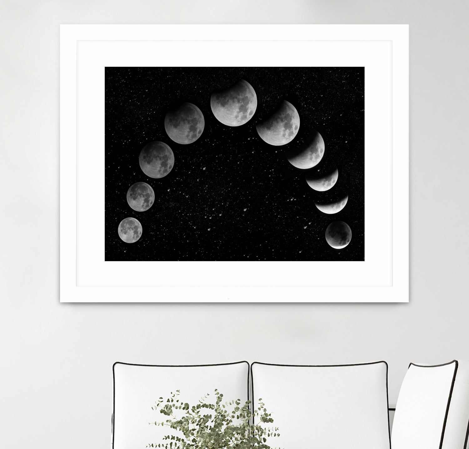 Moon eclipse / Moon phases by Ieva Šileikaitė on GIANT ART - black photo illustration