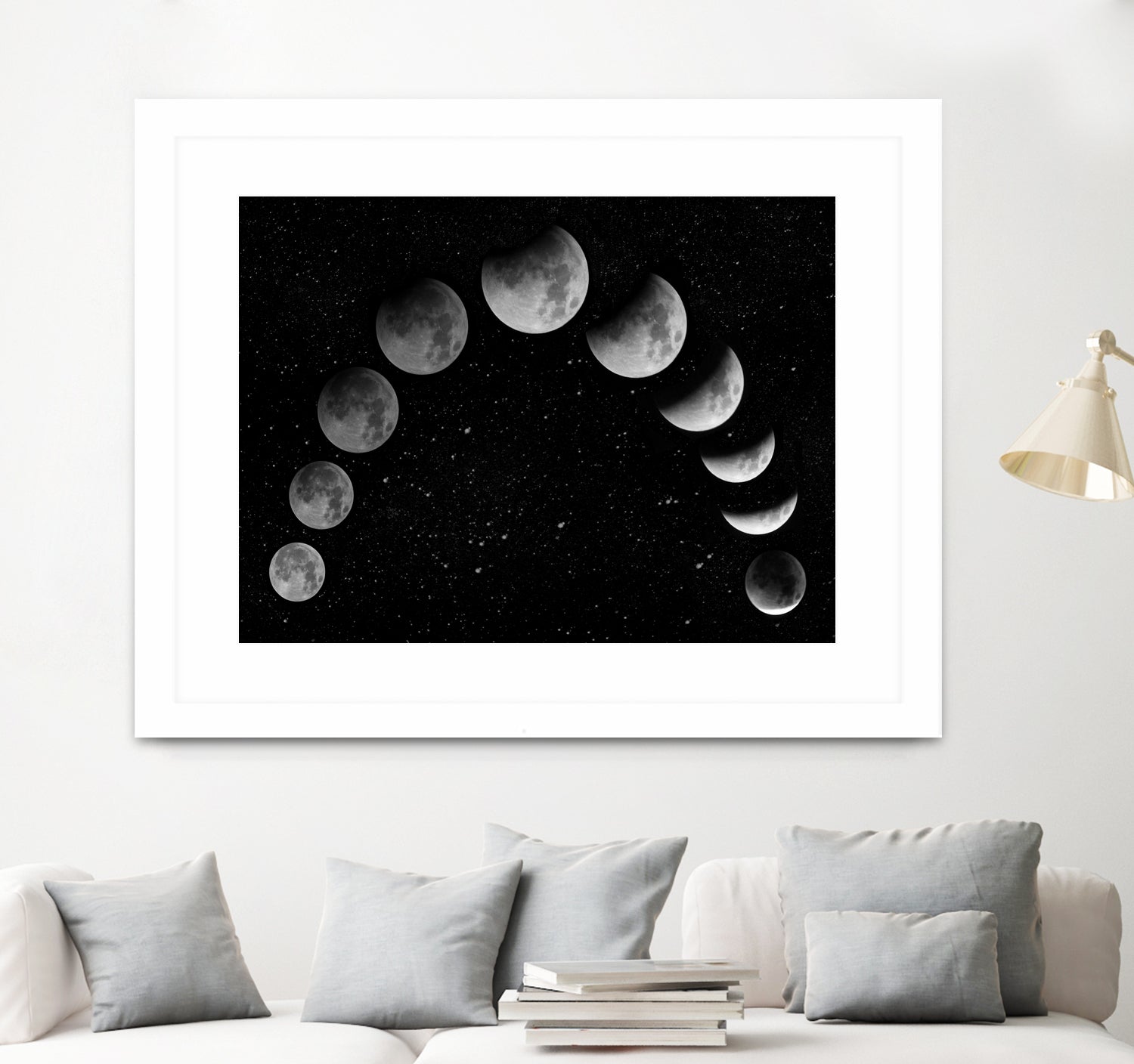 Moon eclipse / Moon phases by Ieva Šileikaitė on GIANT ART - black photo illustration