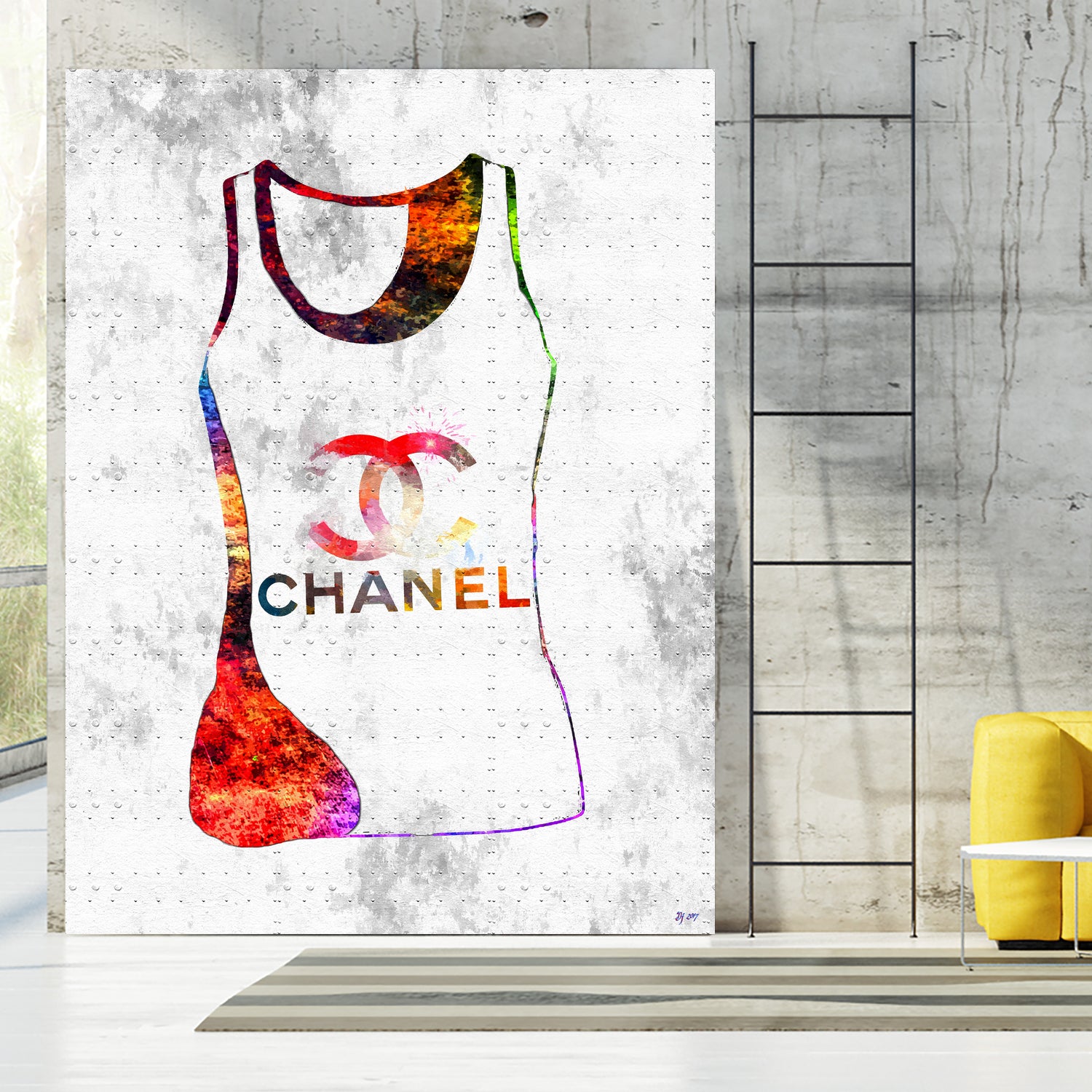 Chanel Shirt by Daniel Janda on GIANT ART - pink mixed media