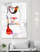 Chanel Shirt by Daniel Janda on GIANT ART - pink mixed media