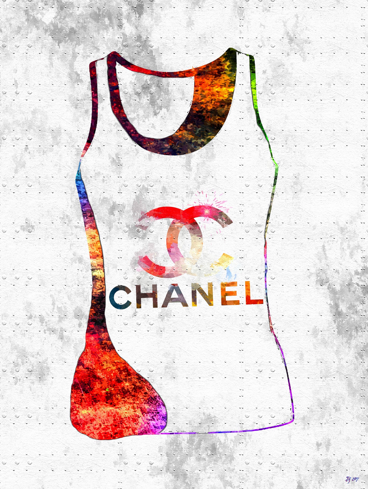 Chanel Shirt by Daniel Janda on GIANT ART - pink mixed media