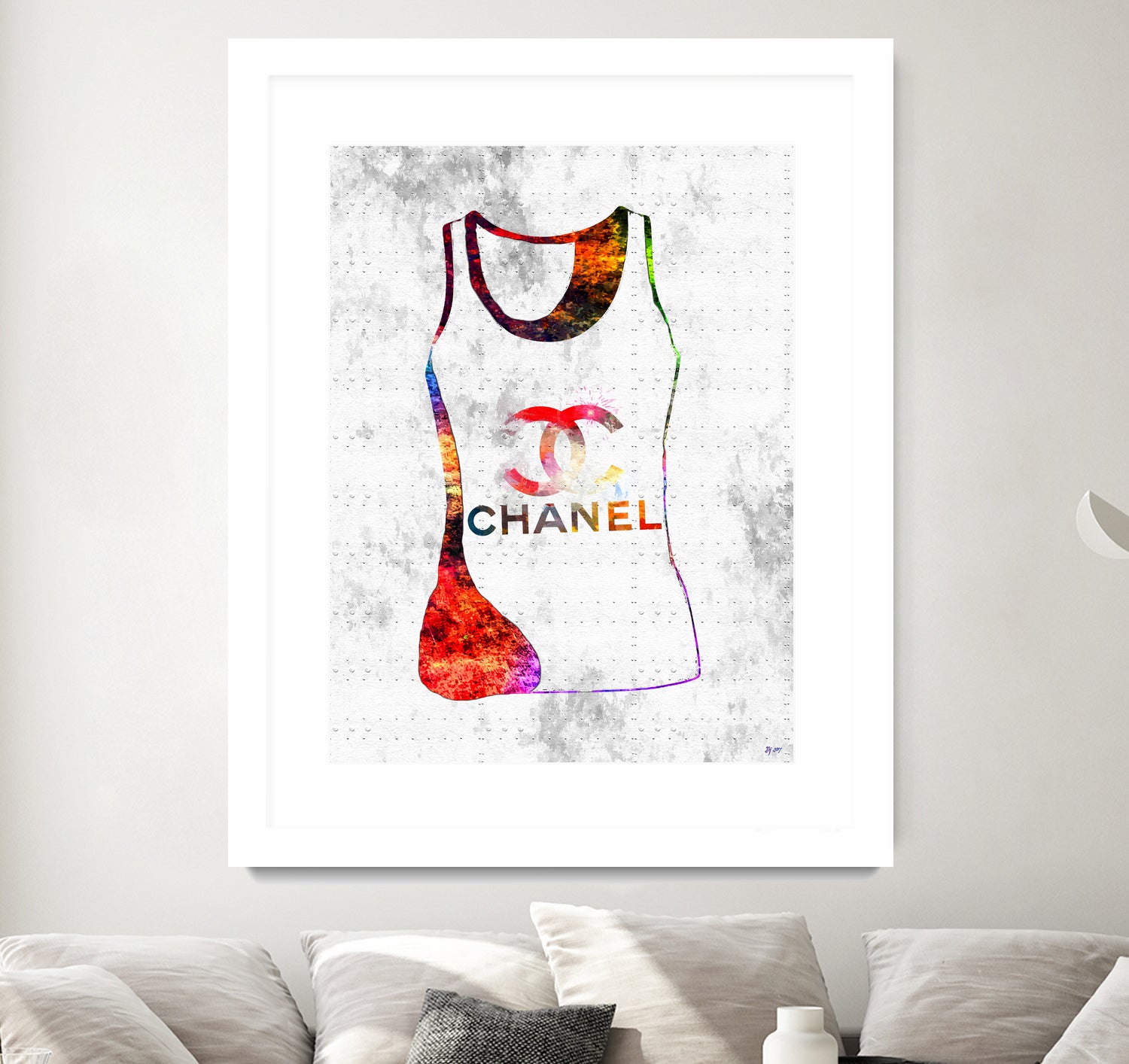 Chanel Shirt by Daniel Janda on GIANT ART - pink mixed media