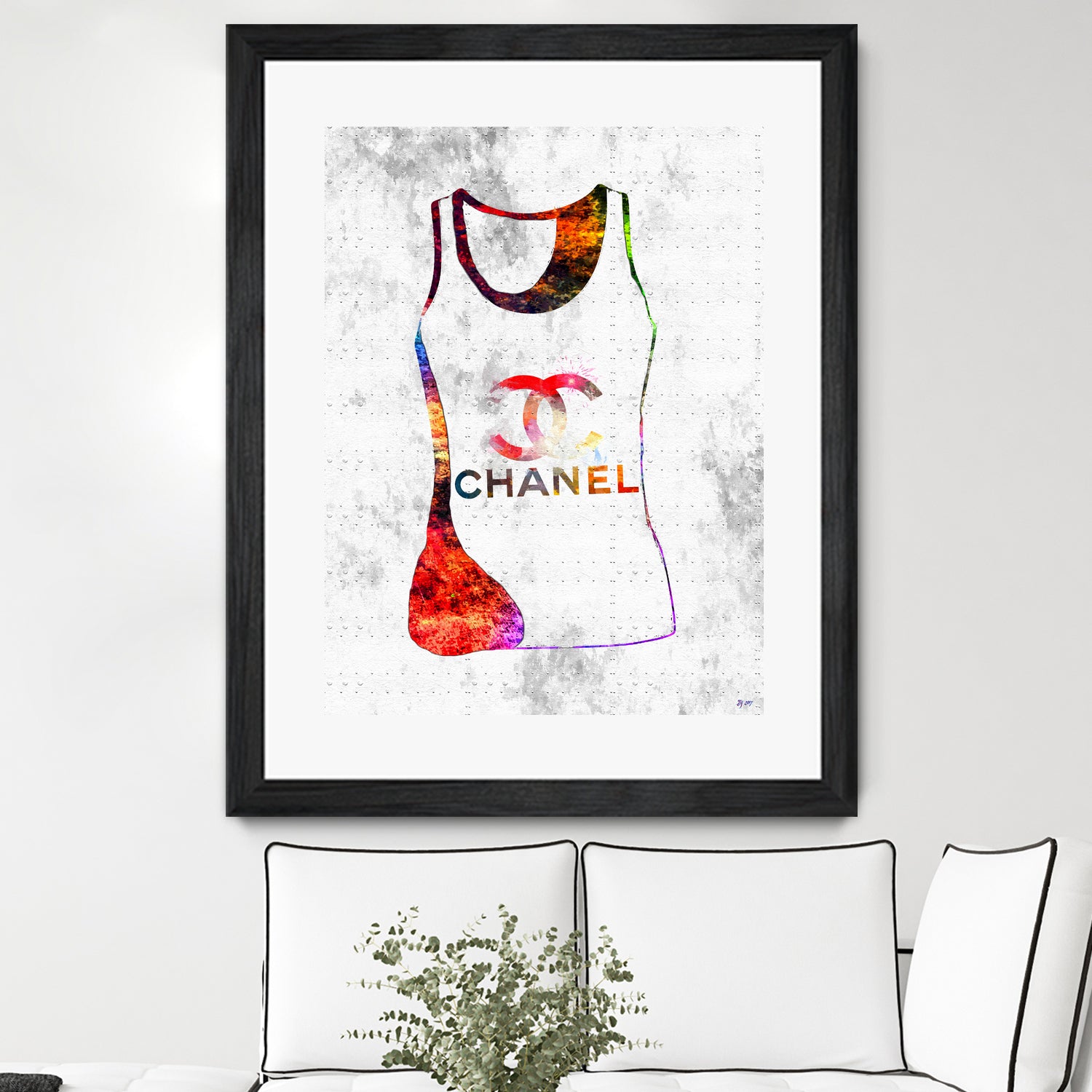 Chanel Shirt by Daniel Janda on GIANT ART - pink mixed media