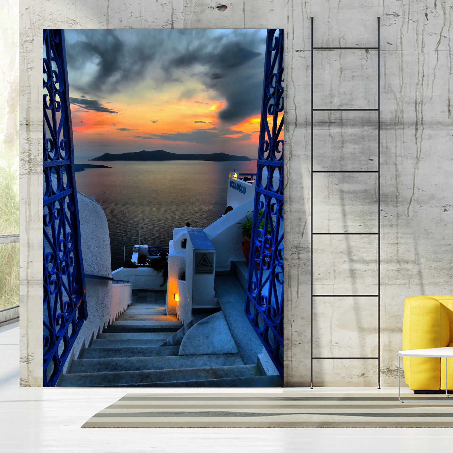 Santorini 15 by Haris Kavalla on GIANT ART - blue photo manipulation