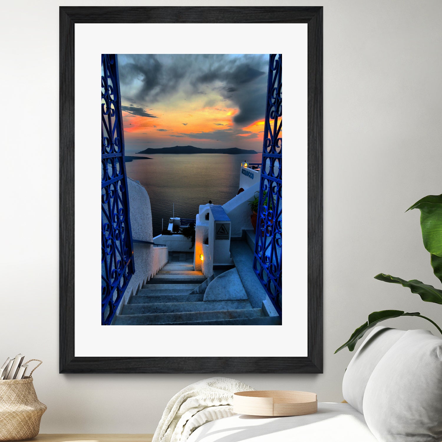 Santorini 15 by Haris Kavalla on GIANT ART - blue photo manipulation