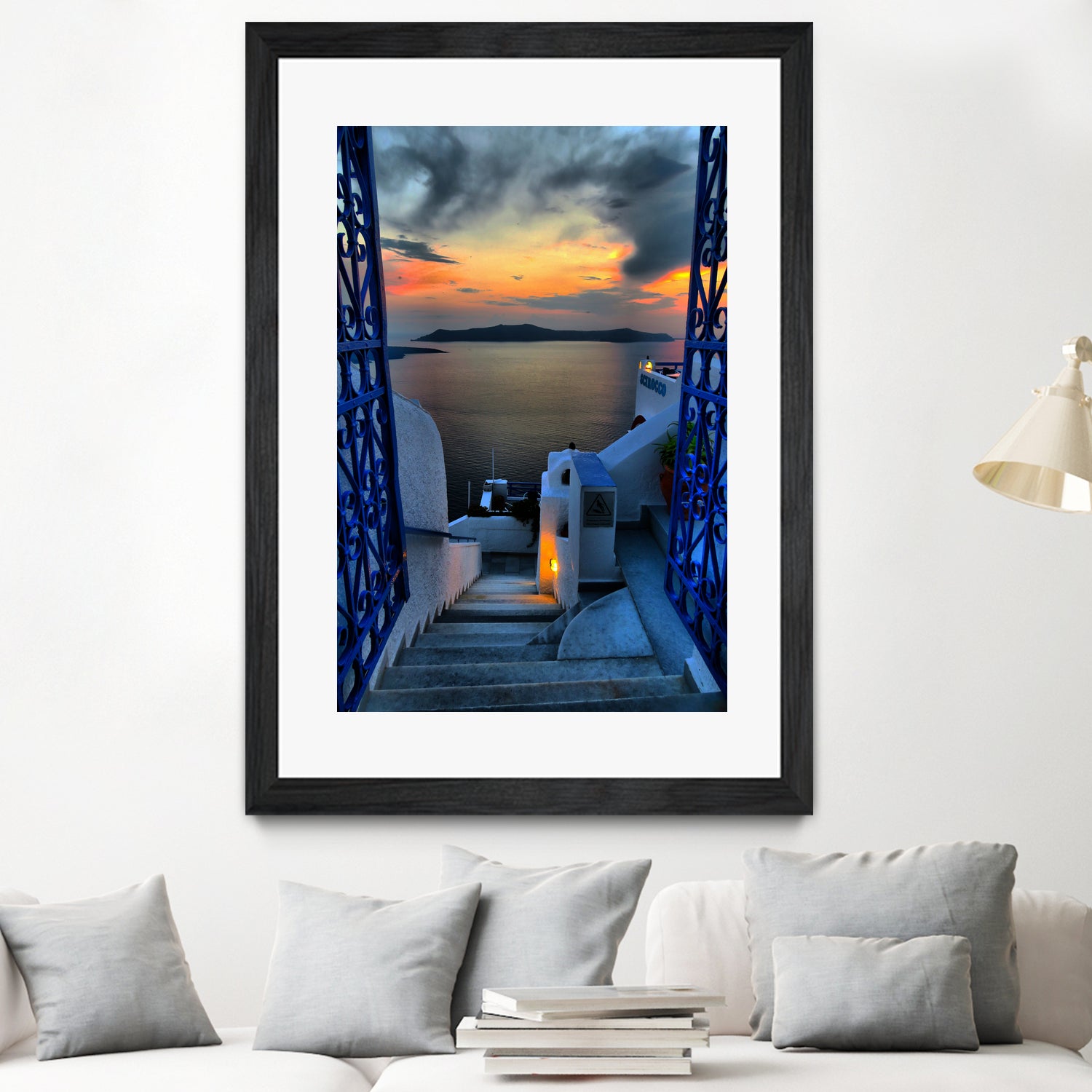 Santorini 15 by Haris Kavalla on GIANT ART - blue photo manipulation