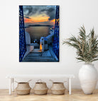 Santorini 15 by Haris Kavalla on GIANT ART - blue photo manipulation