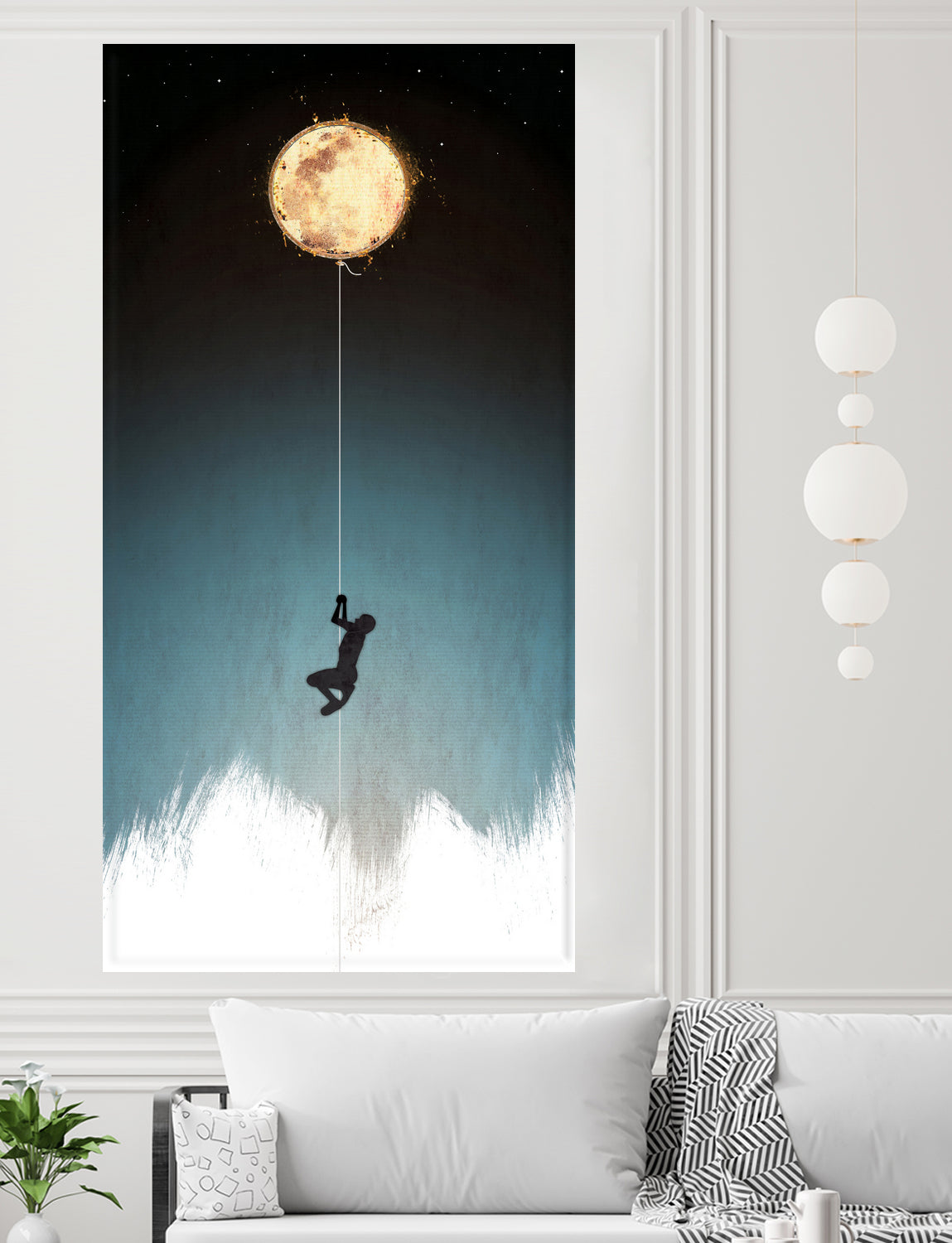 Climb to the moon by Cy Tone on GIANT ART - blue photo manipulation