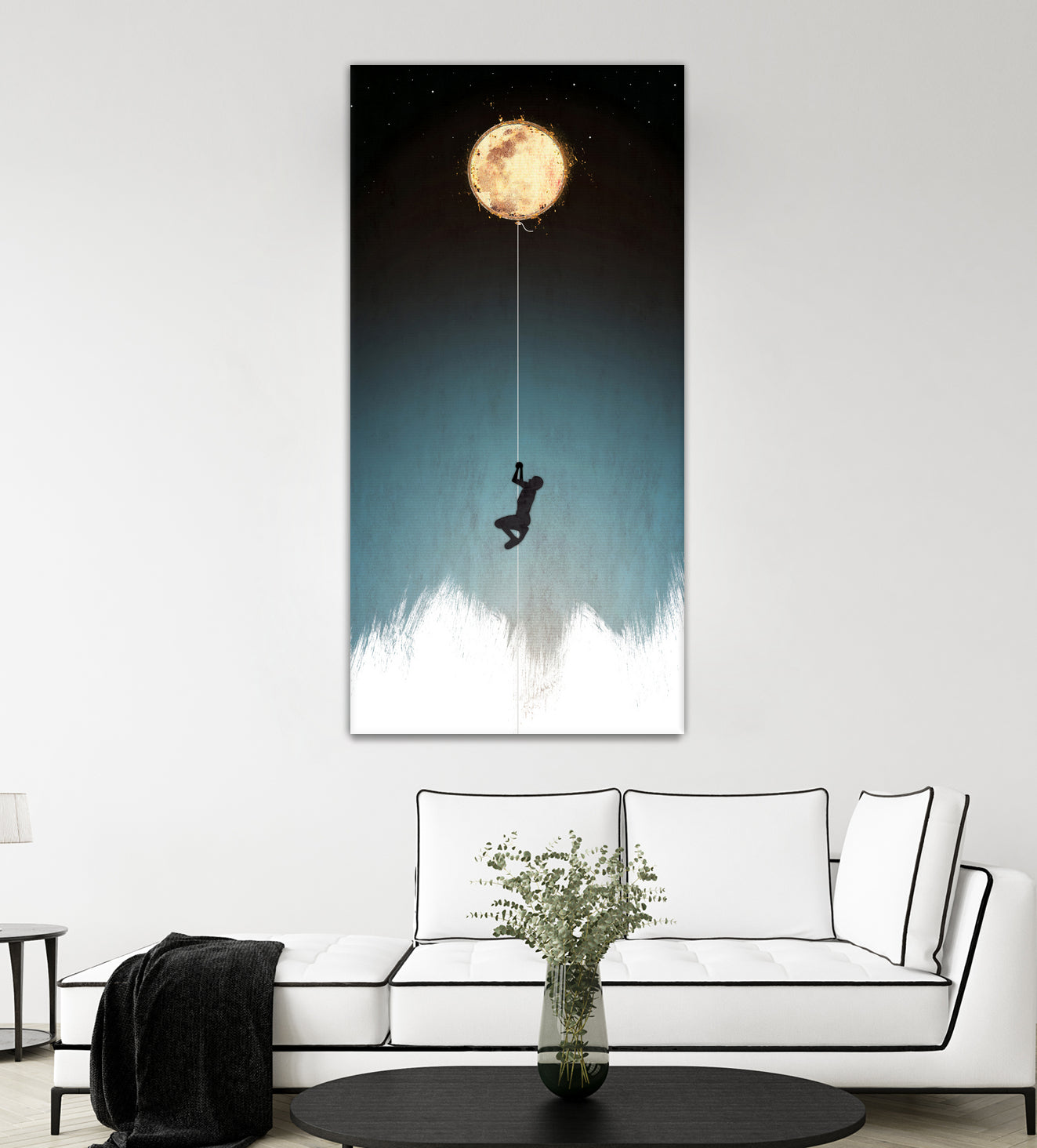 Climb to the moon by Cy Tone on GIANT ART - blue photo manipulation