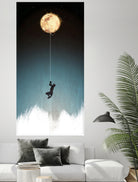 Climb to the moon by Cy Tone on GIANT ART - blue photo manipulation