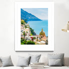 Amalfi coast (Positano) by Miemo Penttinen on GIANT ART - blue photo illustration