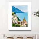 Amalfi coast (Positano) by Miemo Penttinen on GIANT ART - blue photo illustration