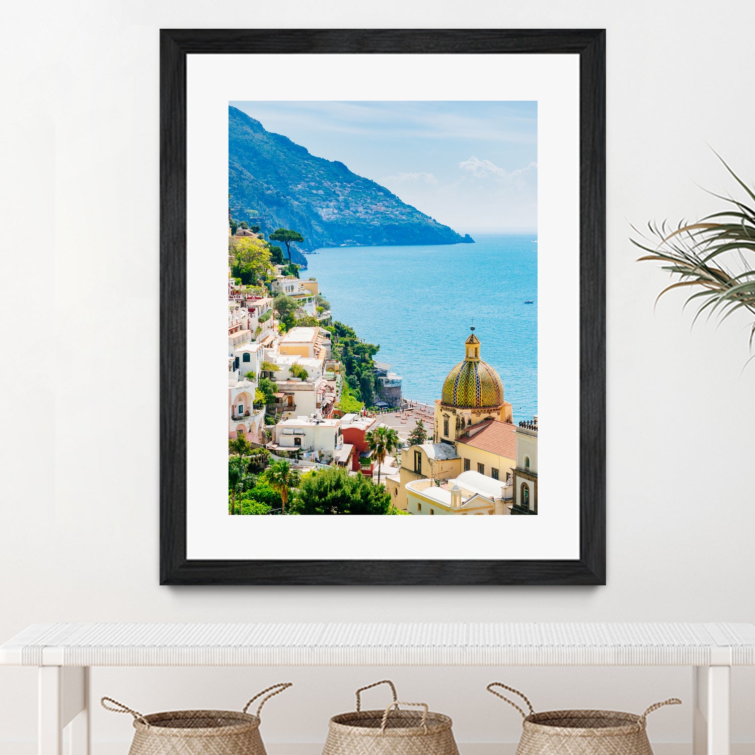 Amalfi coast (Positano) by Miemo Penttinen on GIANT ART - blue photo illustration