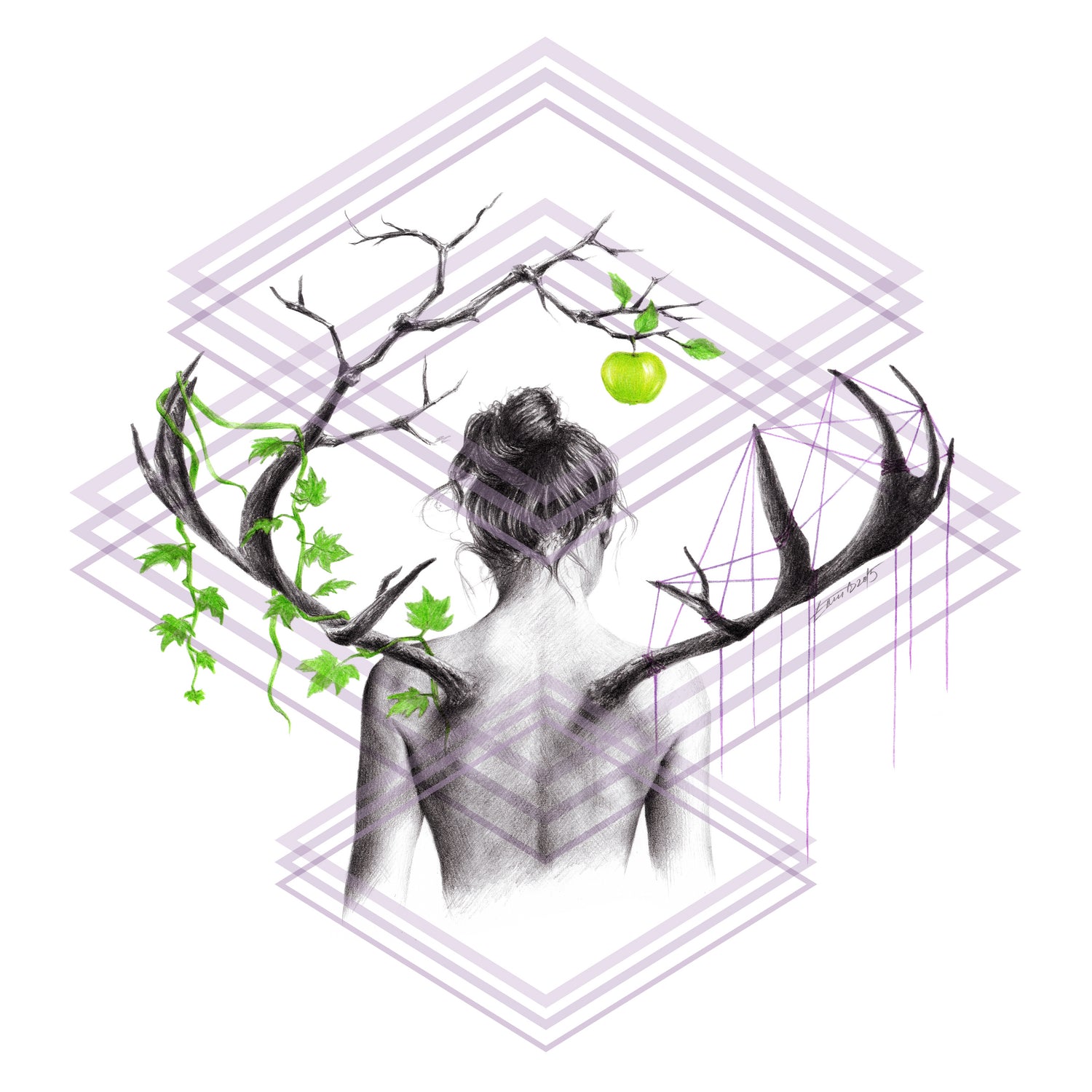 Grow by Emi Dimitrova on GIANT ART - white digital drawing