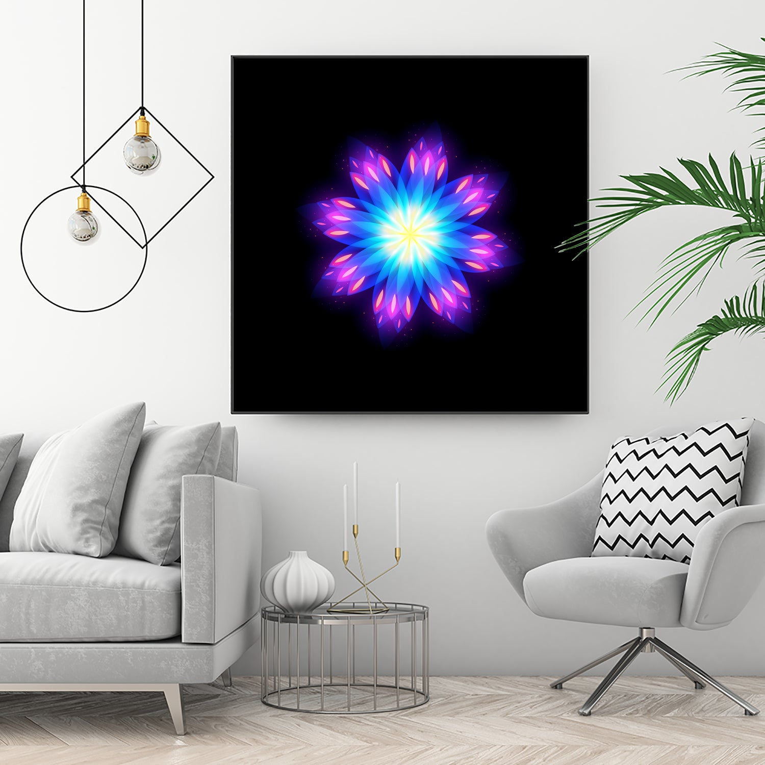 abstract flower2 by Ilya Shapko on GIANT ART - blue vector illustration