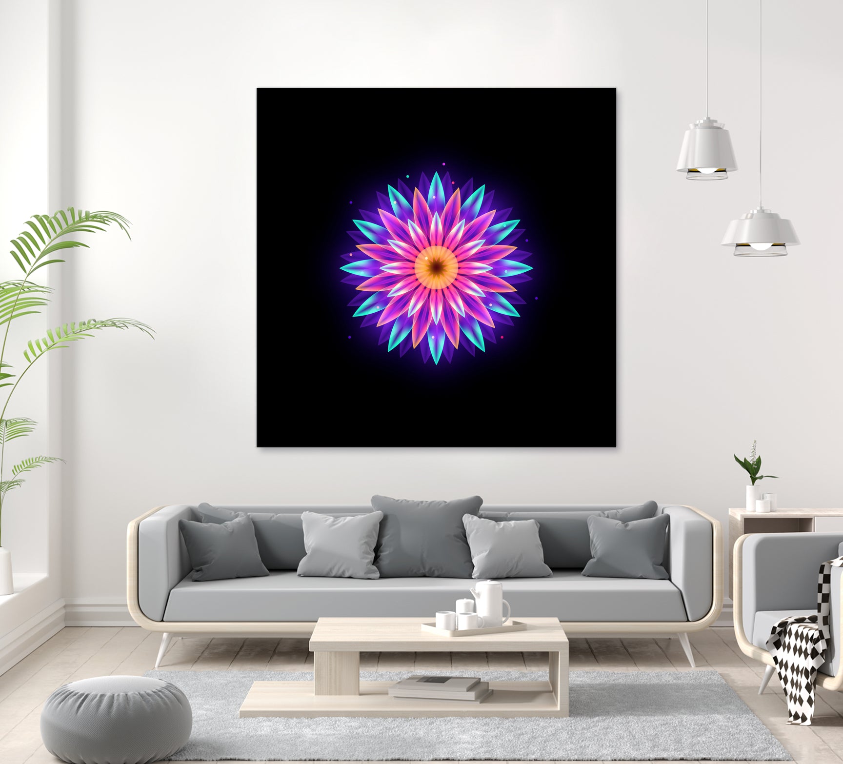 abstract flower1 by Ilya Shapko on GIANT ART - fuchsia vector illustration