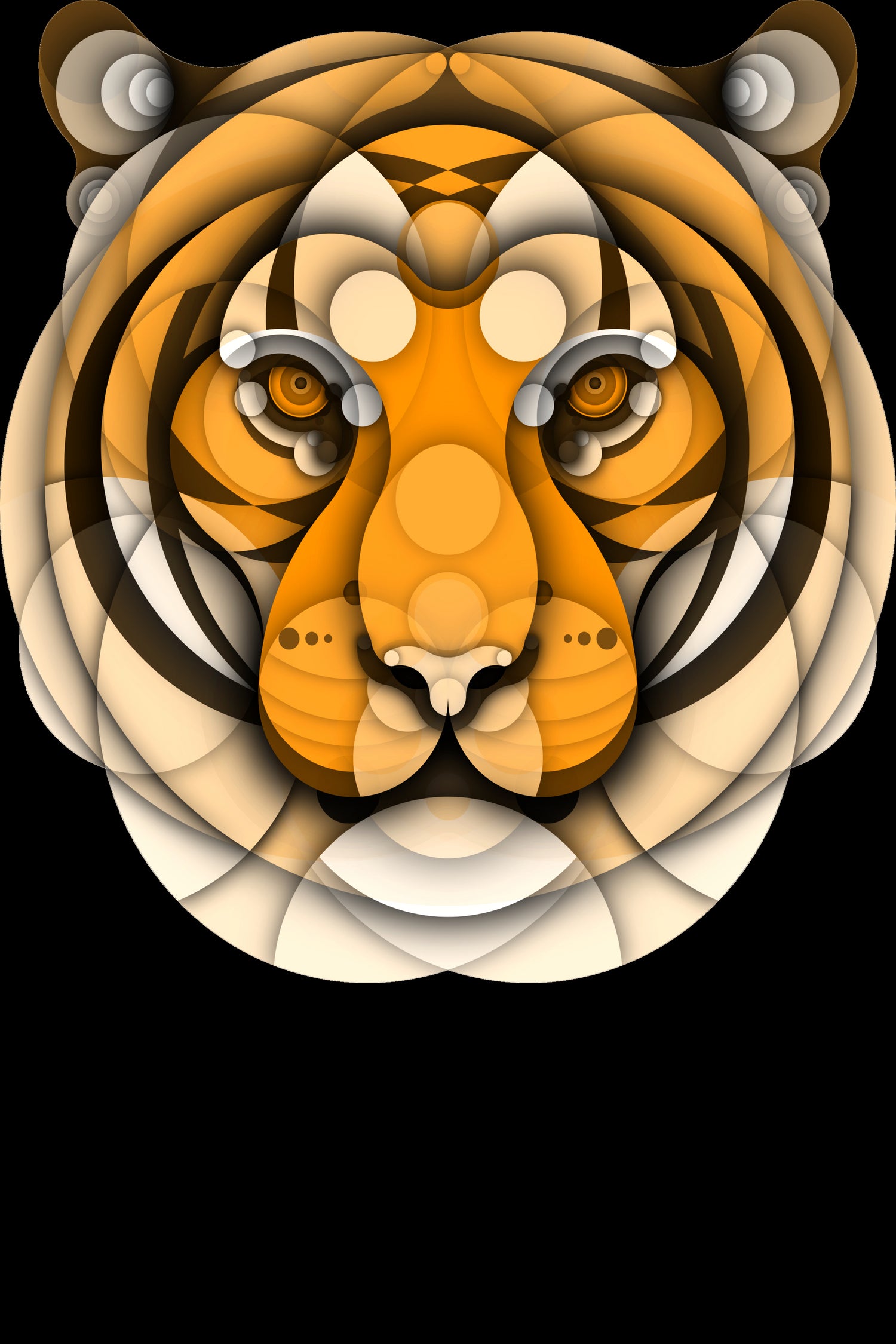 Tiger by Bruno Silva on GIANT ART - orange digital drawing