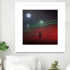 Gas Station Fog by Nick Kempton on GIANT ART - red digital painting