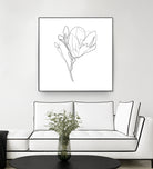 Magnolia Flower Print #4 by Parinta Sofia Stefanopoulou on GIANT ART - white digital drawing