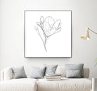 Magnolia Flower Print #4 by Parinta Sofia Stefanopoulou on GIANT ART - white digital drawing