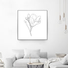 Magnolia Flower Print #4 by Parinta Sofia Stefanopoulou on GIANT ART - white digital drawing