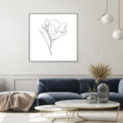 Magnolia Flower Print #4 by Parinta Sofia Stefanopoulou on GIANT ART - white digital drawing