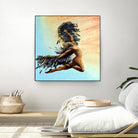 Icarus Descending by michael jon on GIANT ART - pink digital painting