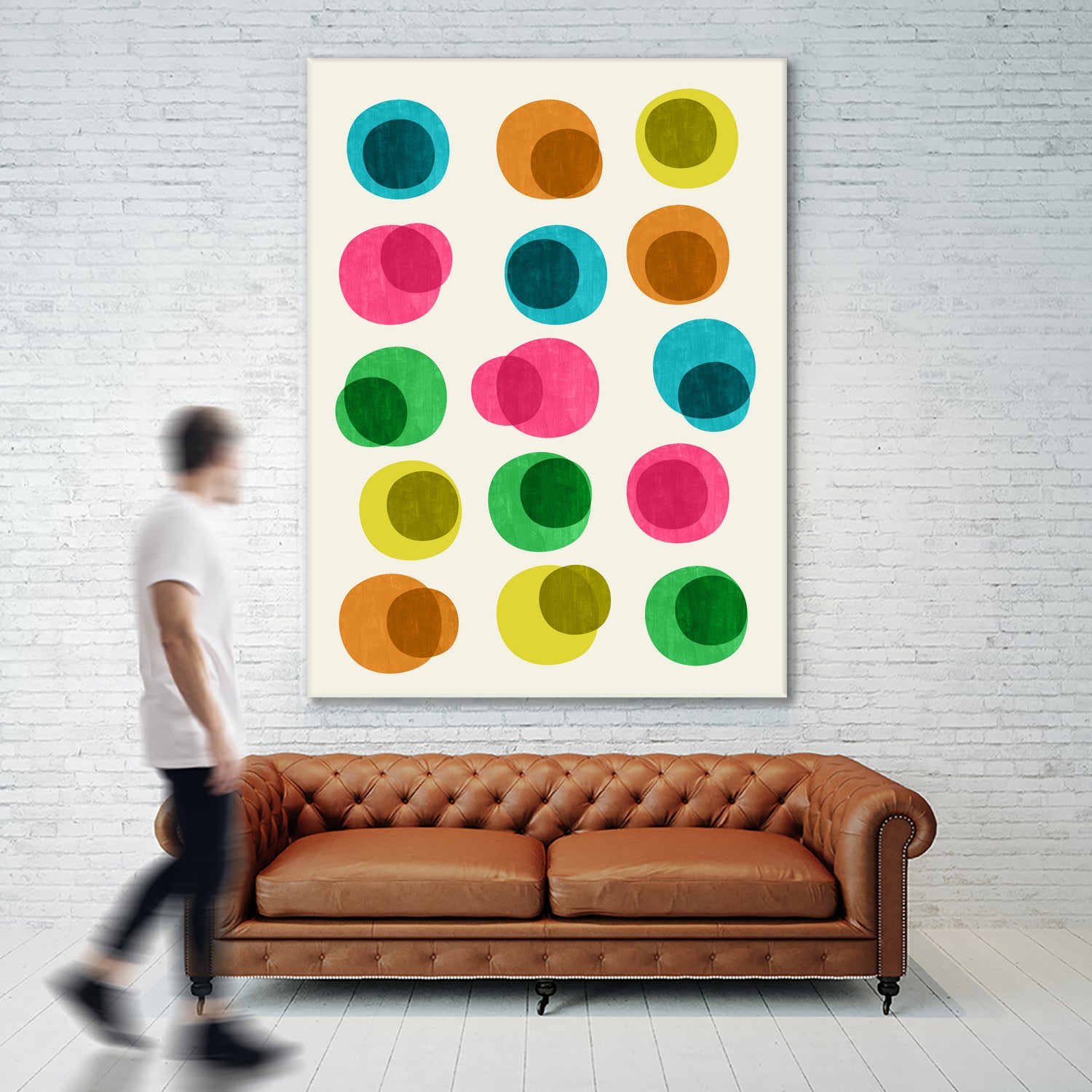 An Array of Circles by Trevor May on GIANT ART - pink digital painting