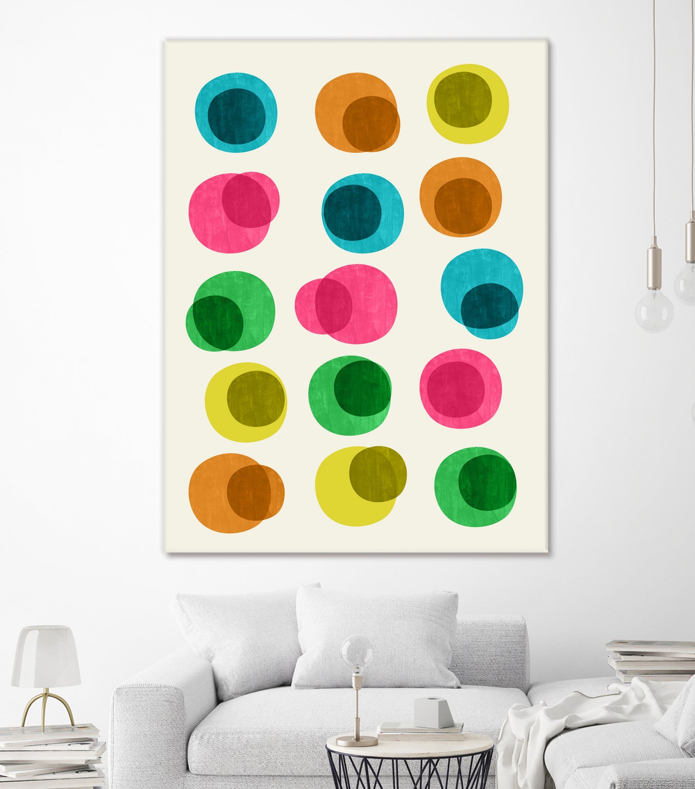 An Array of Circles by Trevor May on GIANT ART - pink digital painting