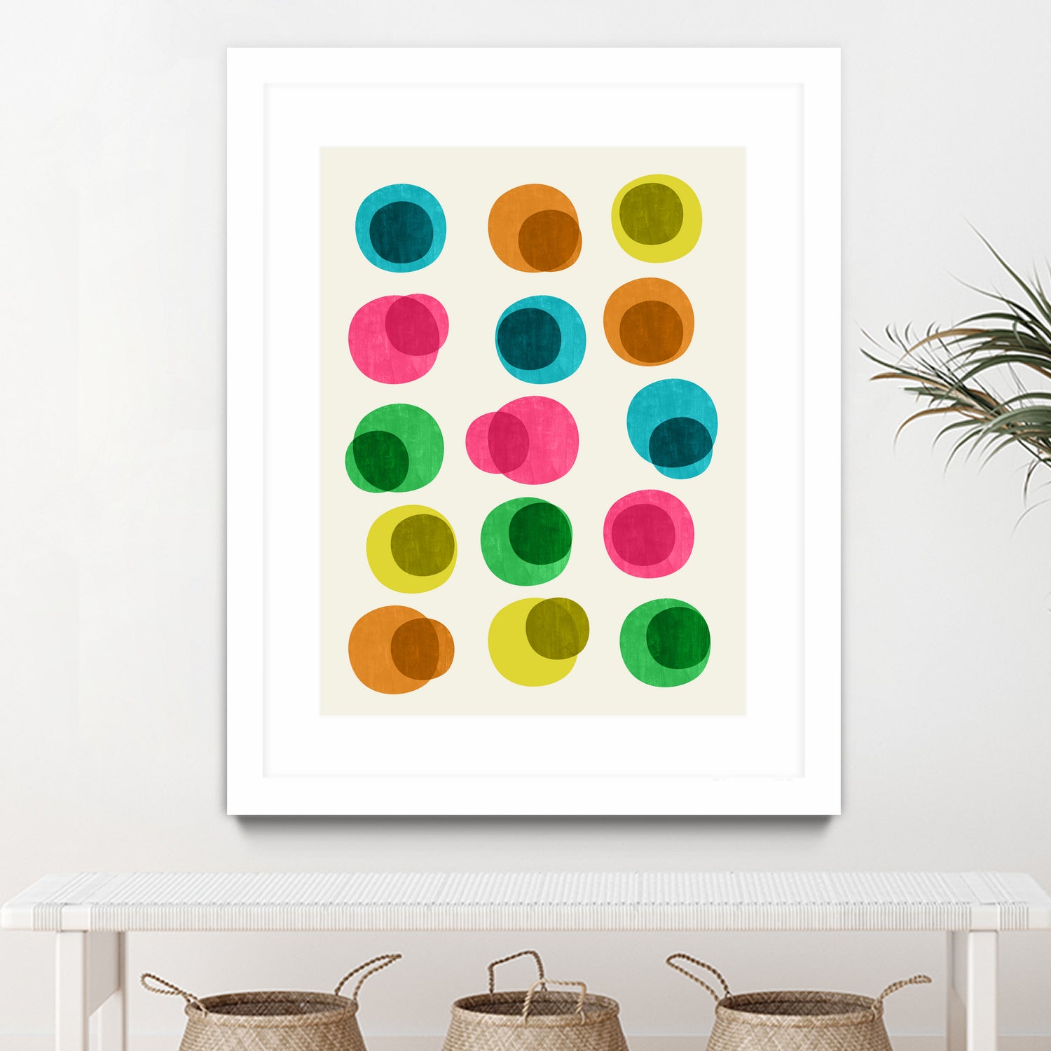 An Array of Circles by Trevor May on GIANT ART - pink digital painting