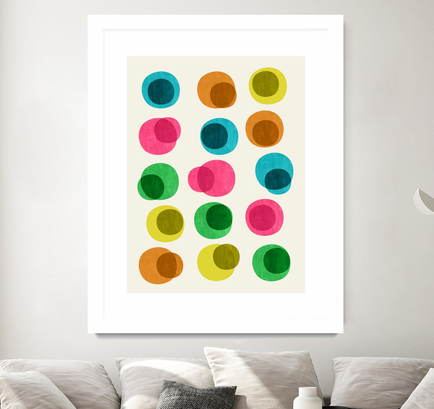 An Array of Circles by Trevor May on GIANT ART - pink digital painting