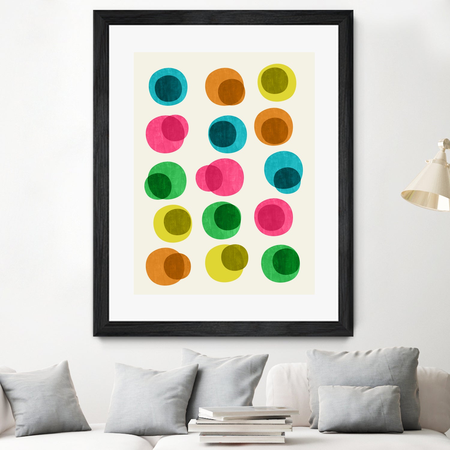 An Array of Circles by Trevor May on GIANT ART - pink digital painting