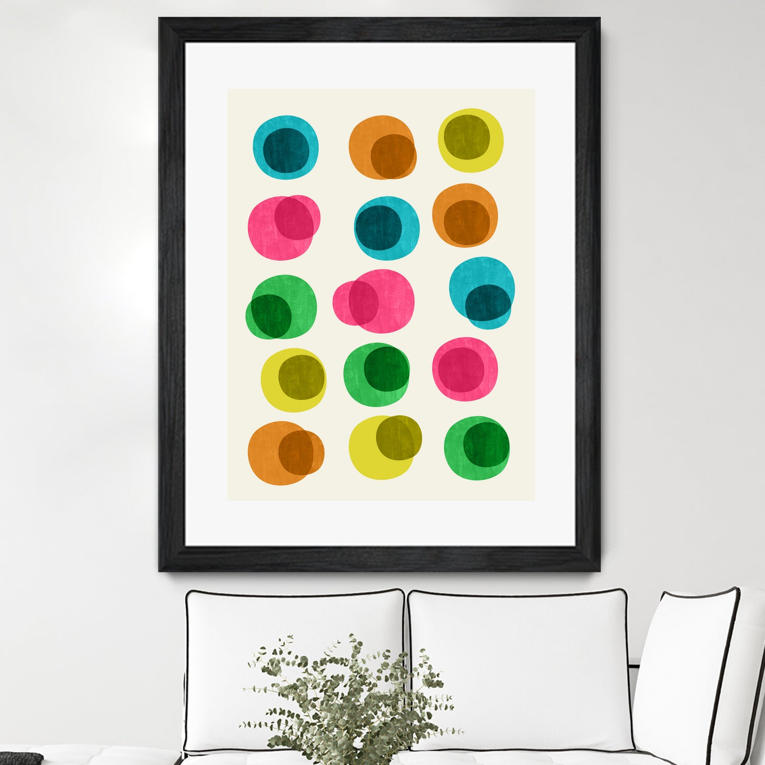 An Array of Circles by Trevor May on GIANT ART - pink digital painting