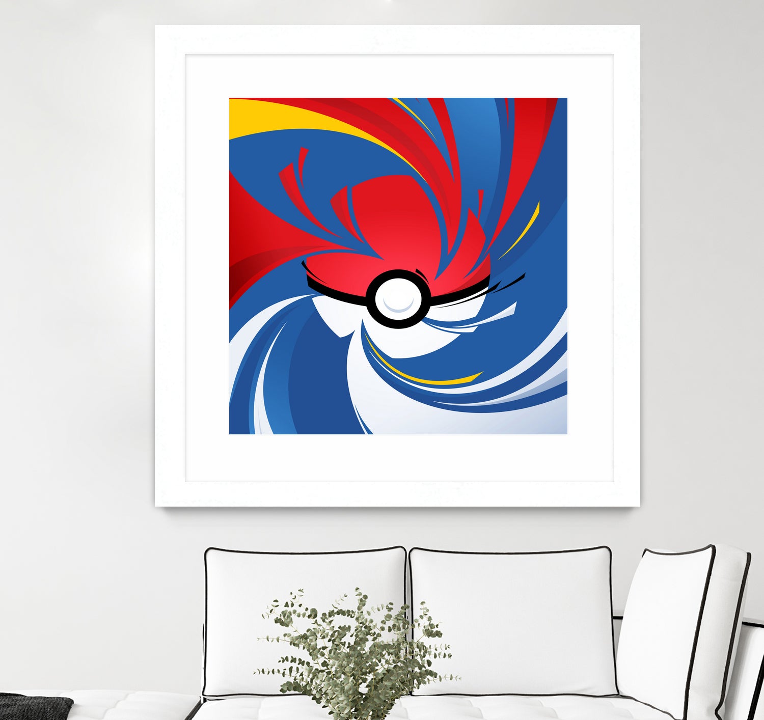 Pokemon Ball by Nikita Abakumov on GIANT ART - red vector illustration