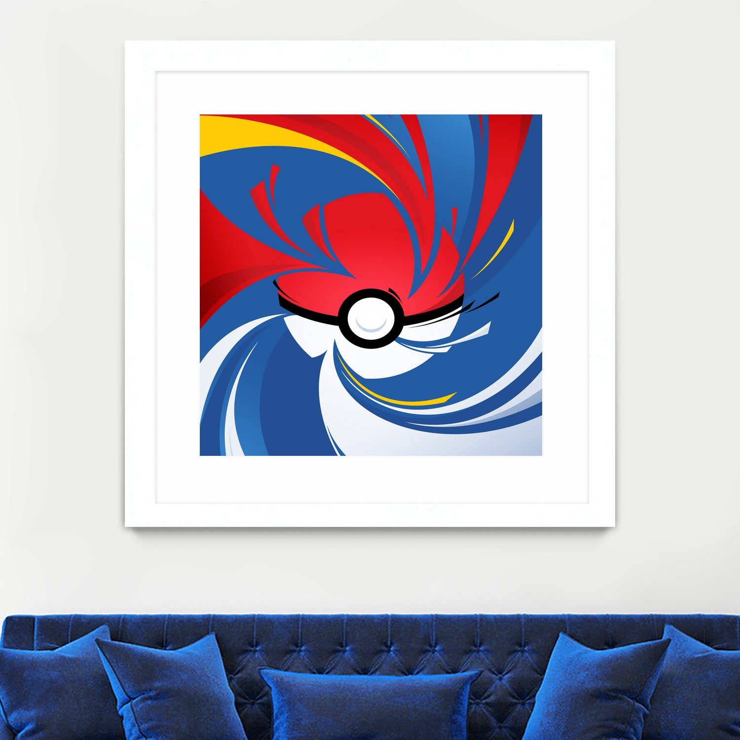 Pokemon Ball by Nikita Abakumov on GIANT ART - red vector illustration