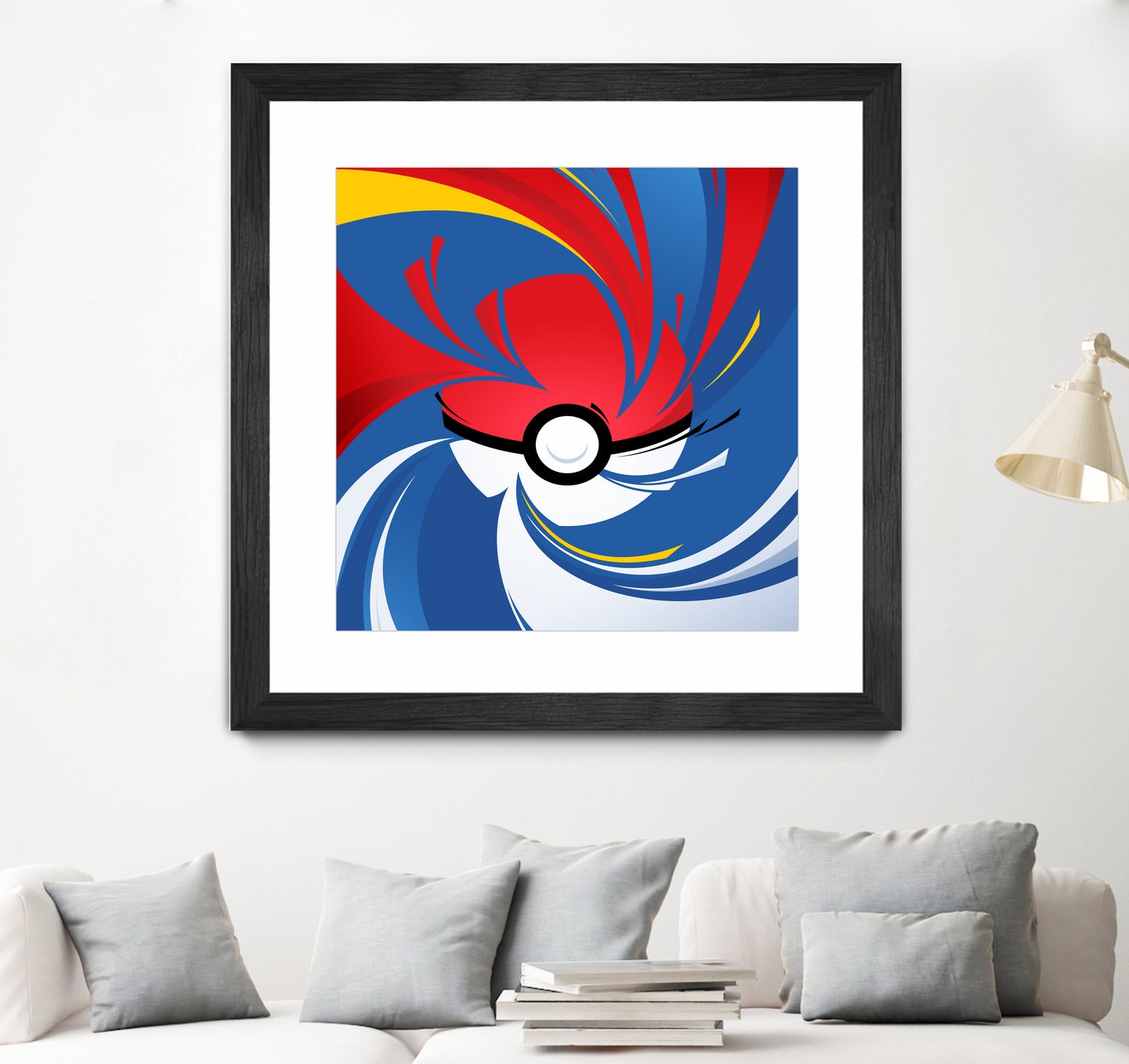 Pokemon Ball by Nikita Abakumov on GIANT ART - red vector illustration