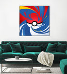 Pokemon Ball by Nikita Abakumov on GIANT ART - red vector illustration