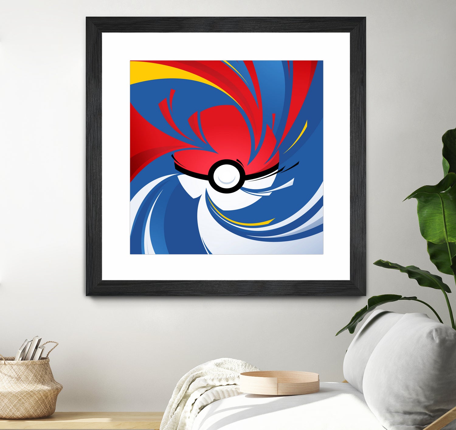 Pokemon Ball by Nikita Abakumov on GIANT ART - red vector illustration