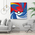 Pokemon Ball by Nikita Abakumov on GIANT ART - red vector illustration