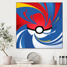 Pokemon Ball by Nikita Abakumov on GIANT ART - red vector illustration