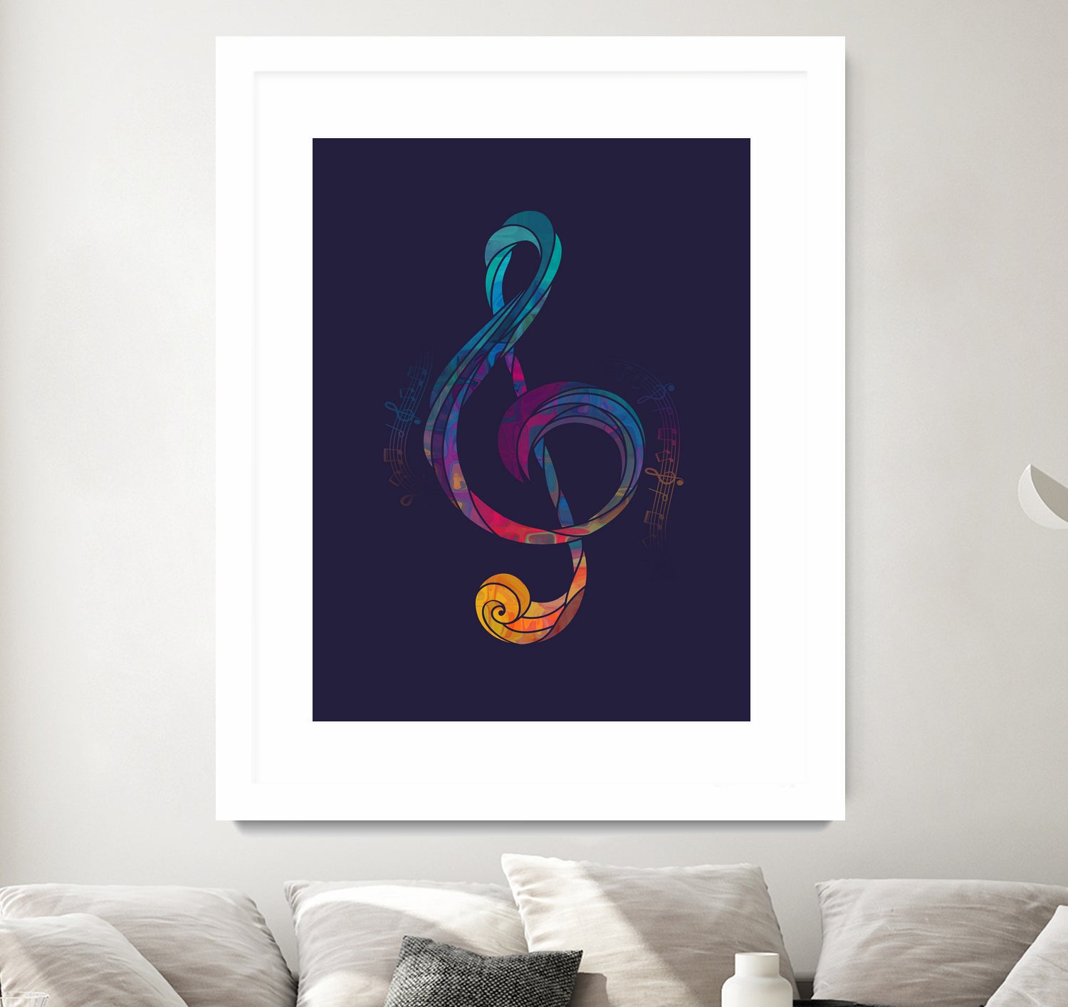 Treble Color by Leandro Jorge on GIANT ART - blue vector illustration