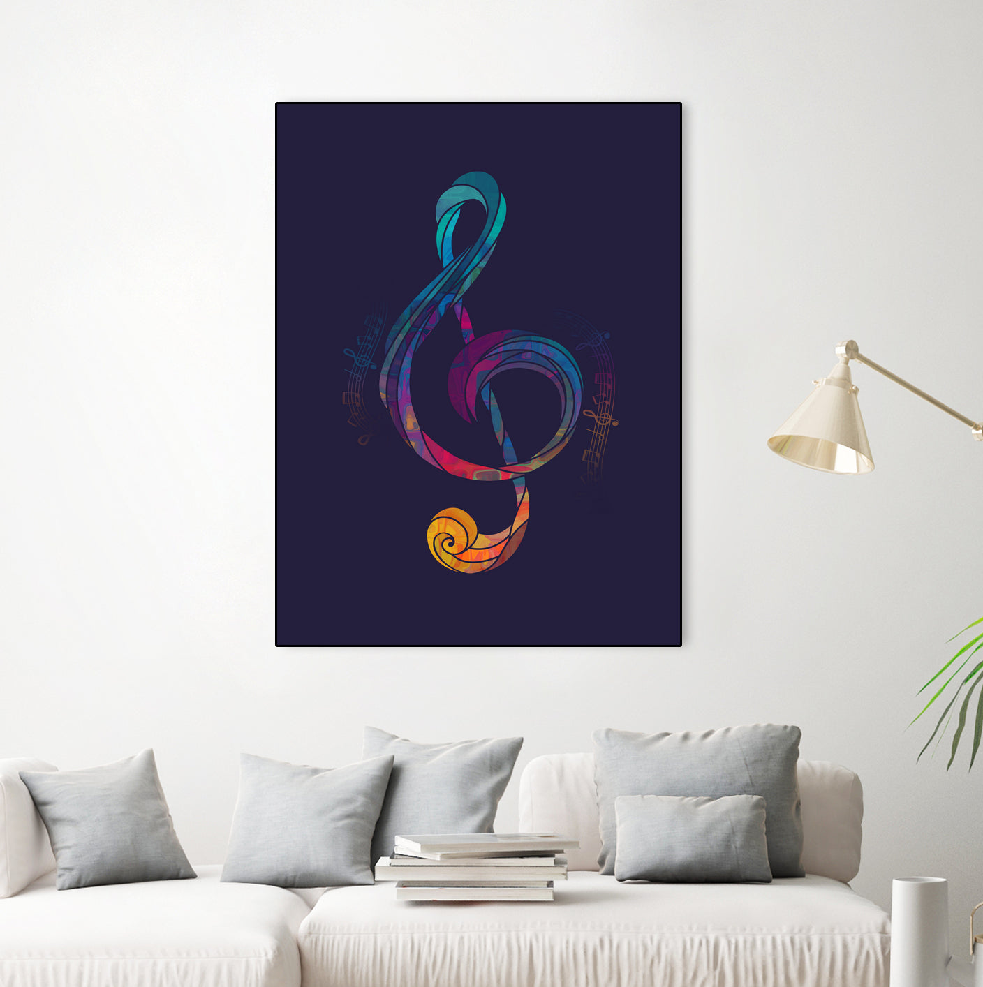 Treble Color by Leandro Jorge on GIANT ART - blue vector illustration