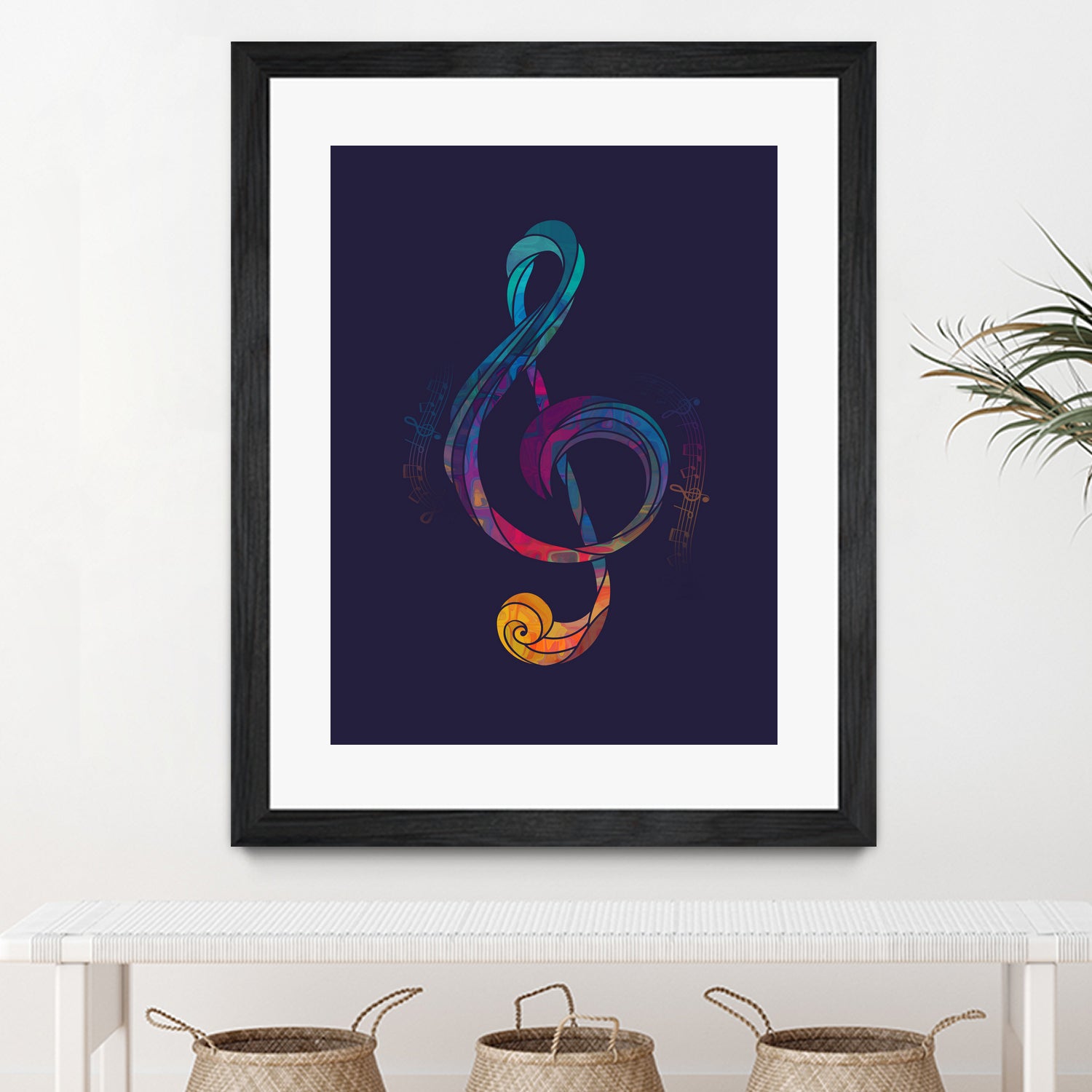 Treble Color by Leandro Jorge on GIANT ART - blue vector illustration