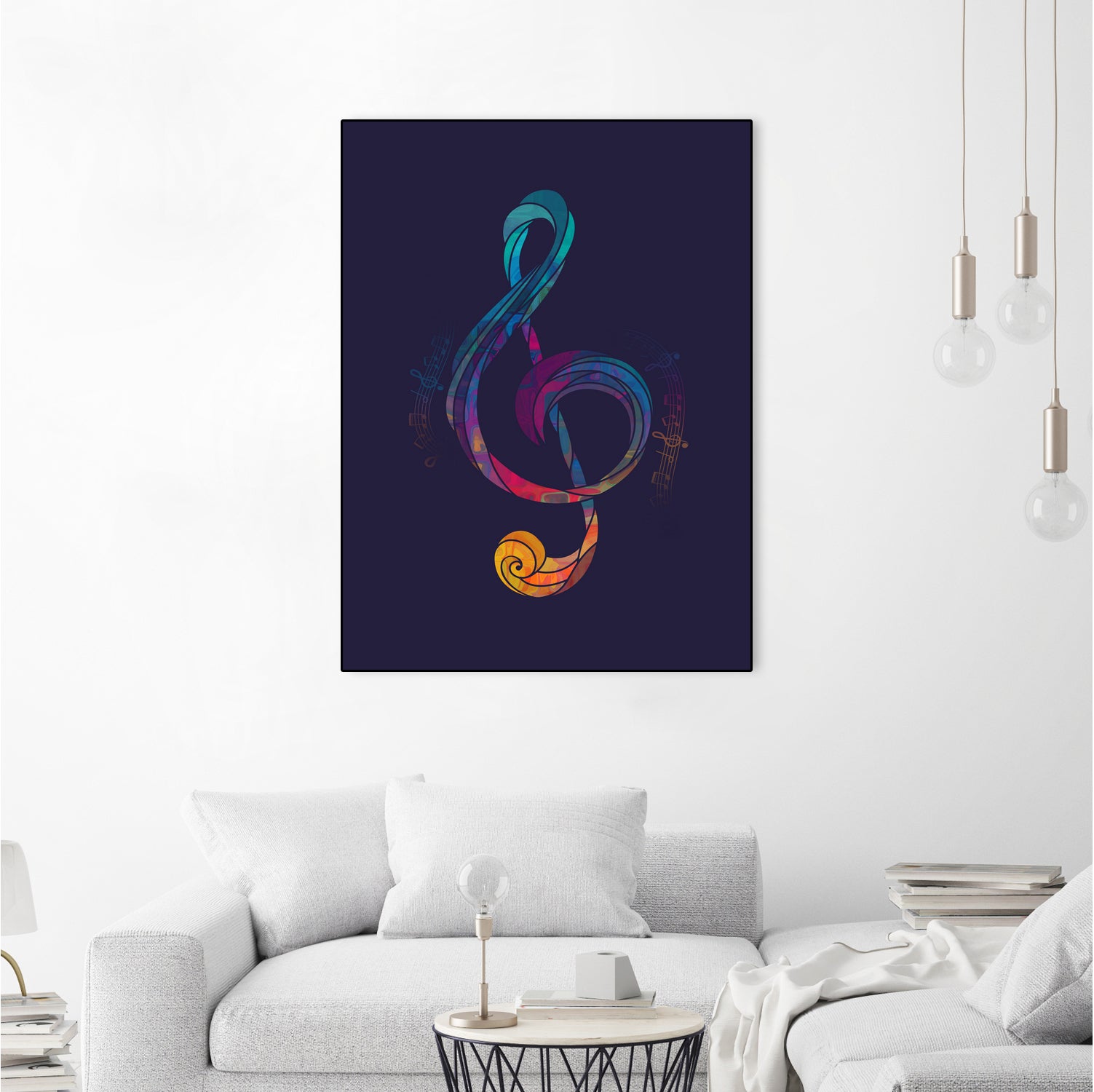 Treble Color by Leandro Jorge on GIANT ART - blue vector illustration