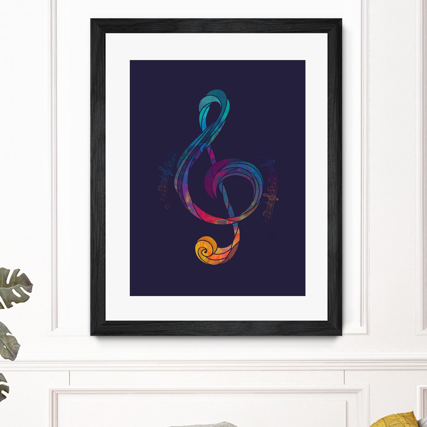 Treble Color by Leandro Jorge on GIANT ART - blue vector illustration